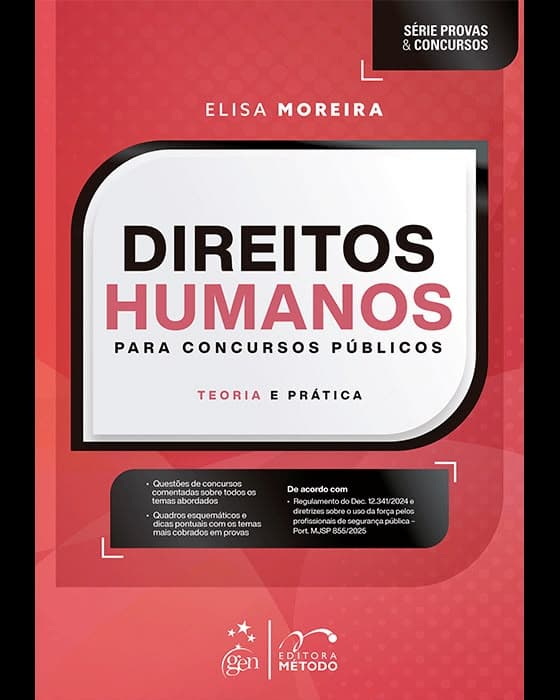 Capa do livro Direitos Humanos para Concursos Públicos: Teoria e Prática, de Elisa Moreira